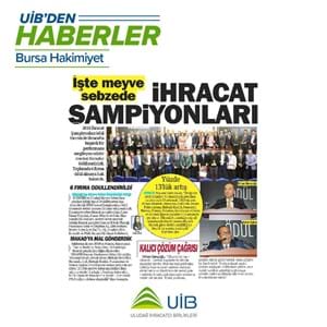 UMSMİB VE UYMSİB İHRACAT ŞAMPİYONLARI ÖDÜLLENDİRİLDİ.