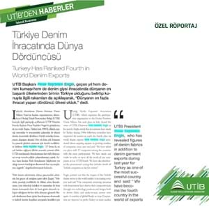 TÜRKİYE DENİM İHRACATINDA DÜNYA DÖRDÜNCÜSÜ
