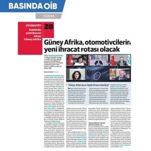 OİB'DEN 7 MİLYAR DOLARLIK GÜNEY AFRİKA PAZARINA DİJİTAL HEYET