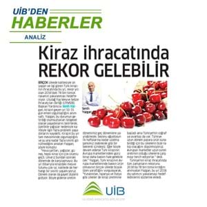 KİRAZ İHRACATINDA REKOR BEKLENTİSİ