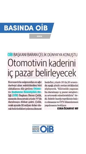 OTOMOTİVİN KADERİNİ İÇ PAZAR BELİRLEYECEK