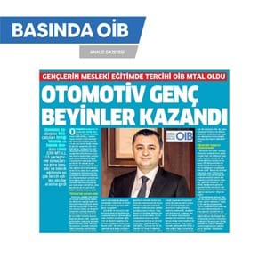GENÇLERİN MESLEKİ EĞİTİMDE TERCİHİ OİB MTAL OLDU