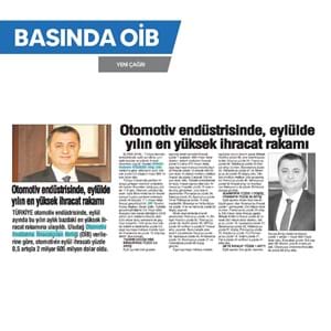 OTOMOTİV ENDÜSTİRİSİNDE EYLÜL AYINDA 2.6 MİLYAR DOLARLIK İHRACAT