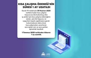 KISA ÇALIŞMA ÖDENEĞİNİN SÜRESİ UZATILDI