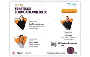 TEKSTİLDE SÜRDÜRÜLEBİLİRLİK / INSTAGRAM CANLI YAYINIMIZA DAVETLİSİNİZ !