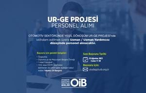 ULUDAĞ OTOMOTİV ENDÜSTRİSİ İHRACATÇILARI BİRLİĞİ OTOMOTİV SEKTÖRÜNDE YEŞİL DÖNÜŞÜM UR-GE PROJESİ  PERSONEL İSTİHDAMI DUYURUSU