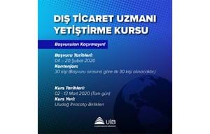 DIŞ TİCARET UZMANI YETİŞTİRME KURSU'NDA BAŞVURULAR BAŞLADI