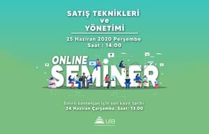 SATIŞ TEKNİKLERİ VE YÖNETİMİ | WEBINAR