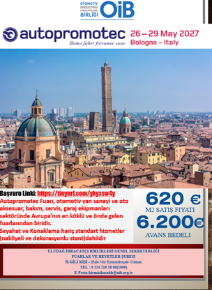 Autopromotec Bologna 2027 Milli Katılım Organizasyonu
