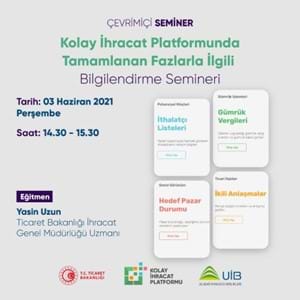 Kolay İhracat Platformu Bilgilendirme Semineri