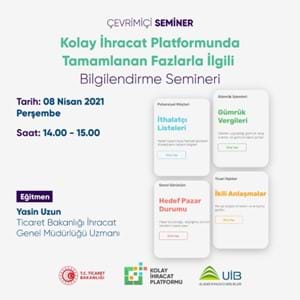 Kolay İhracat Platformu Bilgilendirme Semineri